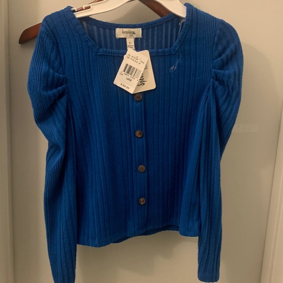 Speechless Girls' Long Sleeve  top sweater color royal blue - Picture 1 of 5